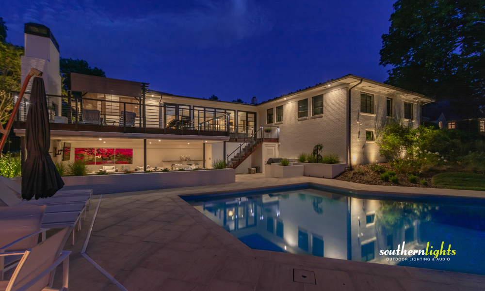 Professional permanent outdoor holiday lighting installation for homes