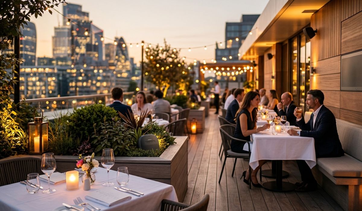 restaurant outdoor audio installation